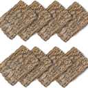 8PCS Cork Terrarium Background 15.7x11.8in Natural Large Cork Bark Backdrop Reptile Climbing Mat Tank Habitat Decor for Spider Lizard Chamelon Turtle Beared Dragon