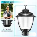 150W LED Post Top Light with Dusk to Dawn Photocell, 12.6 inch Post Lights