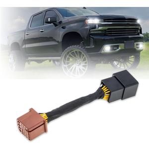 All Lights Mod 6 High Mod for Chevy Silverado 1500 Tahoe Equinox Suburban, GMC Yukon Terrain Sierra 1500, Buick Envision Fog/Low Beams on When High Beams on, Fog Light Always on Plug and Play Module