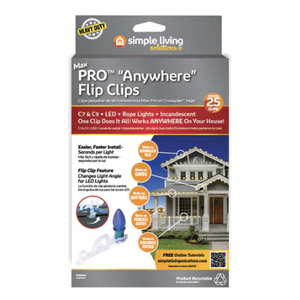 Simple Living Solutions® Max Pro "Anywhere" Sticky Light Flip Clips (Pack of 2)