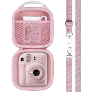 Hard Case Replacement for Fujifilm Instax Mini 12/11 Instant Camera (Blush Pink Case)