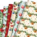 Anor Wishlife Christmas Wrapping Paper,Xmas Wrapping Paper Roll,Holiday Wrapping Paper,20 * 27inch Christmas Party Decorations for Office,Home,Classroom(12pcs)
