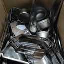 Chafing Dish Buffet Set, 9QT High Grade Chafing Dishes for Buffet, Chafers and Buffet Warmers Sets for Birthday, Wedding, Rolled-Edge Design with Silver, 4 Pack, 7 Pans