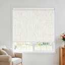 ChrisDowa Linen Blackout Roller Shades, Cordless Window Blinds for Home, 48"W x 72"H