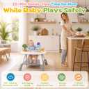 6-in-1 Baby Activity Center, Stationary Standing Activity Table (White)