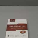 Yotache White Windows Doors Insulation Seal Tape 3 Rolls 1/2" x1/8", Adhesive Foam Gasket for Weather Stripping, Cabinet Door Frame, Total 50 Feet Long (3 X 16.5 Ft Each)