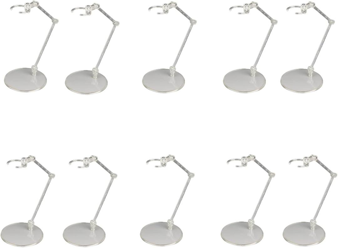 OBITSU Assembly Action Figure and Doll Stand 5 Bulk Set- Multi Clear Transparent Stand