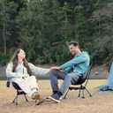 Wildhiker Ultralight Backpacking Chair Compact Camping Chairs for Adults with Pouch, Weighs 2.8 lbs with Anti-Sinking Large Feet for Beach, Hiking, Motorcycle, Travel, Festival Black
