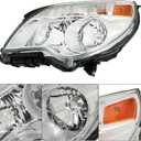 labwork Headlight Assembly Replacement for Chevy Equinox 2011-2015 Headlights w/o Clear Reflector Set Driver and Passenger Side