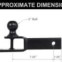 864209 3 in 1 ATV/UTV Trailer Hitch Towing Ball Mount with 2 inch Trailer Ball, Fits 2 inch Hitch Receiver