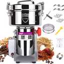 2000g Grain Mill, 304 Stainless Steel Spice Grinder, 3600W High-speed Commercial Flour Mill, Superfine Flour Mill Grinder for Home, Grain Mill for Flour