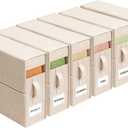 6Pack Sheet Organizers and Storage - King/Queen Size Sheet Storage Organizer with Window, Foldable & Dustproof Sheet Organizer for Linen Closet for Summer Blankets & Sheet Sets,Beige