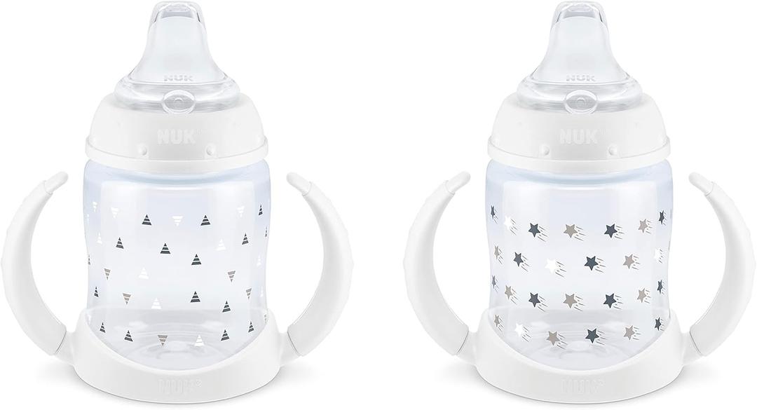 NUK Learner Cup, 6+ Months, Timeless Collection,5 Oz, Pack of 2 BPA Free, Spill Proof Sippy Cup