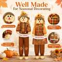 2 Pack 60" Large Scarecrow Thanksgiving Fall Sitting Scarecrow, Adorable