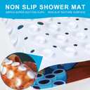 XIYUNTE Baby Bath Mat for Tub Non Slip Kids Bath Mat - 40''x16'' Extra Long Cartoon Bathtub Mat Non Slip Kids Shower Mat Eco-Friendly Toddler Bath Mats with Suction Cups, Machine Washable