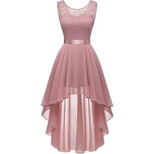 BeryLove Sequin Wedding Guest Formal Cocktail Dresses Prom Party Lace High Low Bridesmaid Elegant Dress
XS