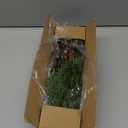 Watayo 60 Pcs Christmas Artificial Pine Branches with Red Berry Stems, 10.5" Faux Evergreen Norfolk Pine Cypress Leaves Stems, Fake Foliage Pine Needles Picks for DIY Craft Garland Home Decor