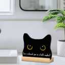 2 x Black Cat Decor Halloween Cat Bathroom Decor Can I Interest You in a Butt Napkin Funny Bathroom Acrylic Decors Sign Cat for Home Bathrooms Halloween Christmas