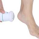 Electric Feet Callus Remover, Battery Operated Foot Grinder Callus Dead Skin Remover Vacuum Foot File Pedicure Tool(White + Blue)