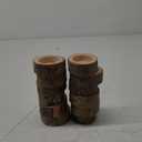 12PCS Wooden Votive Tealight Holder, Rustic Wooden Candle Holder for Wedding Party, Birthday, Holiday Decoration