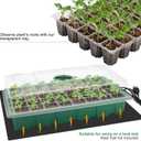 MIXC Seedling Trays Seed Starter Tray, 5-Pack Mini Propagator Plant Greenhouse Grow Kit with Humidity Vented Domes and Base for Seeds' Starting (40 Cells Per Tray, Total 200 Cells), Green