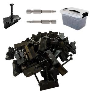1250pcs Hidden Deck Fasteners for Decking Board, Composite Deck Clips Plastic Hidden Fastners with Metal Screws, Universal Nylon Clips for Composite Decking Cover 600 sq. ft of Deck (1250)