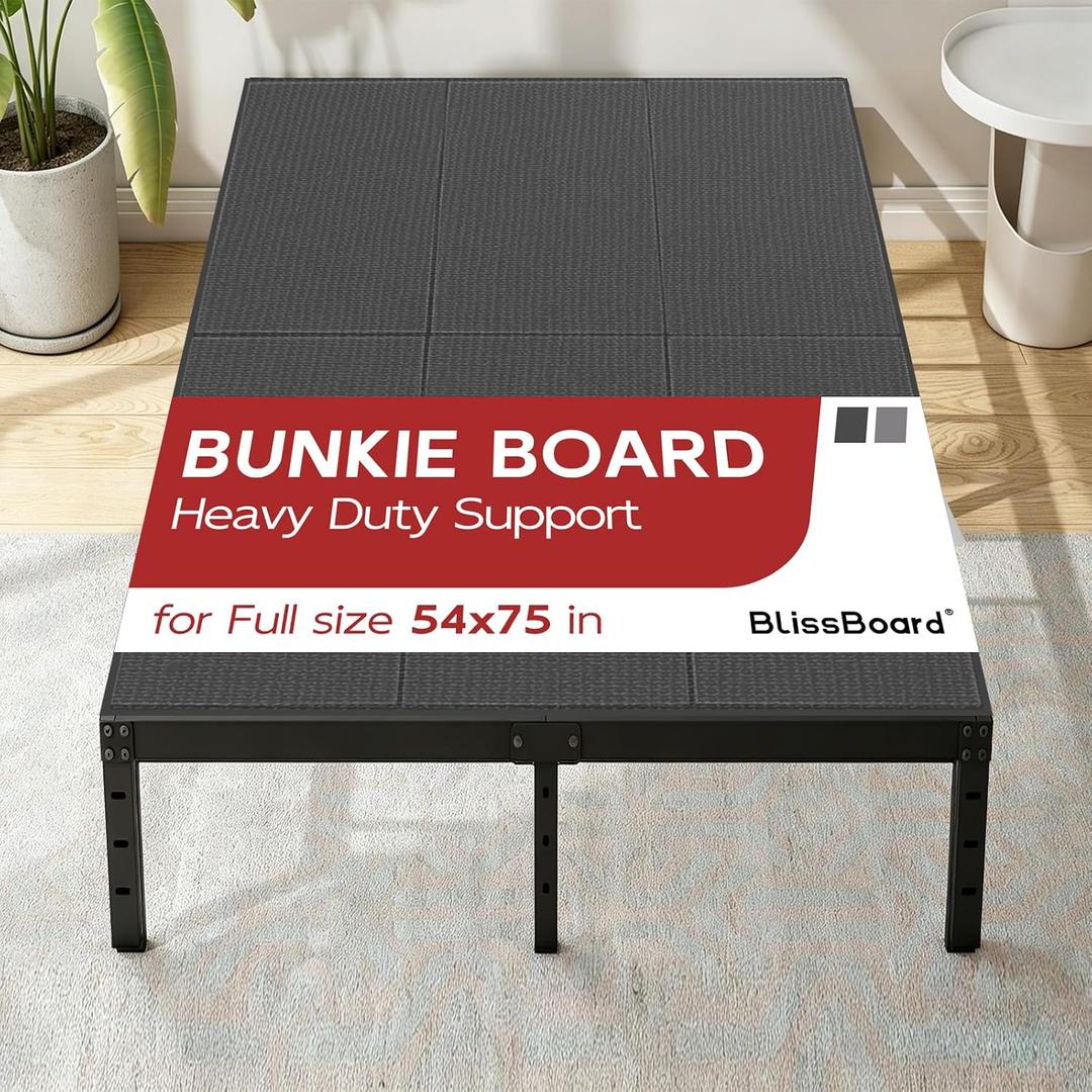 BlissBoard Full Bunkie Board, 54 x 75 in, Reinforced 10mm Support