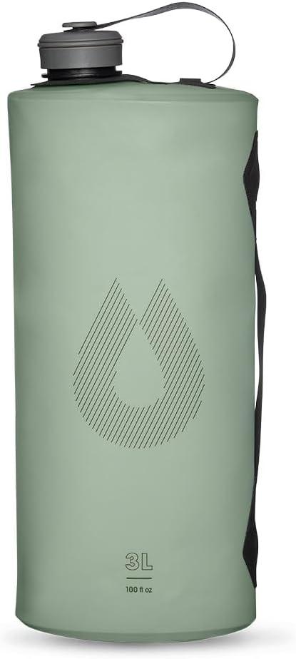 HydraPak Seeker - Collapsible Camping Water Storage 3L - BPA & PVC Free, Hydration Reservoir Bag, Leak Proof (Sutro Green)