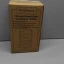 PrepNaturals 5 Pack 30 Oz Glass Meal Prep Containers - Dishwasher Microwave Freezer Oven Safe - Glass Storage Containers with Lids (Multi-Compartment)