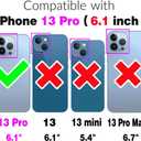 Compatible with iPhone 13 Pro 6.1 inch Wallet Case and Tempered Glass Screen Protector Card Holder Stand Magnetic Leather Phone Cover for iPhone13Pro 5G i i-Phone i13 iPhone13 13Pro Women Men Grey