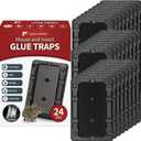 LULUCATCH Mouse & Insect Traps 24 Pack, Heavier Sticky Traps with Non-Toxic Glue for Small Mice & Insects. Sticky Mouse Traps Indoor for Home, Easy to Set