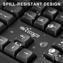 Wireless Keyboard and Mouse Combo with Wrist Rest, 2.4G Full-Sized Keyboard and Mouse Cordless, 3 DPI Adjustable Silent Mouse, Dual-System Keyboard for Computer/Laptop/Windows/Mac (Black)