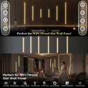 6-Lights LED Recessed Lighting Wall Panel Lights,Self-Adhesive Wood Slat Wall Panel Strip Light,4000K Touchable Switch Dimmable LED Aluminum Channel lamp,Under Cabinet Light(39in+31.5in+23.6in)
