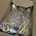 Maitys 15 Pcs Metal Table Numbers 1-15 with Weighted Base 8 Inch Table Number Stands for Wedding Reception, Party, Anniversary, Birthday Banquet(Gold)