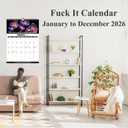 3 x Fuck It 2026 Calendar for Tired Women, Funny Swear Wall Calendars, Humor Hanging Planner Monthly for Home Office, Christmas Funny Swear Word Gag Gift (Black)