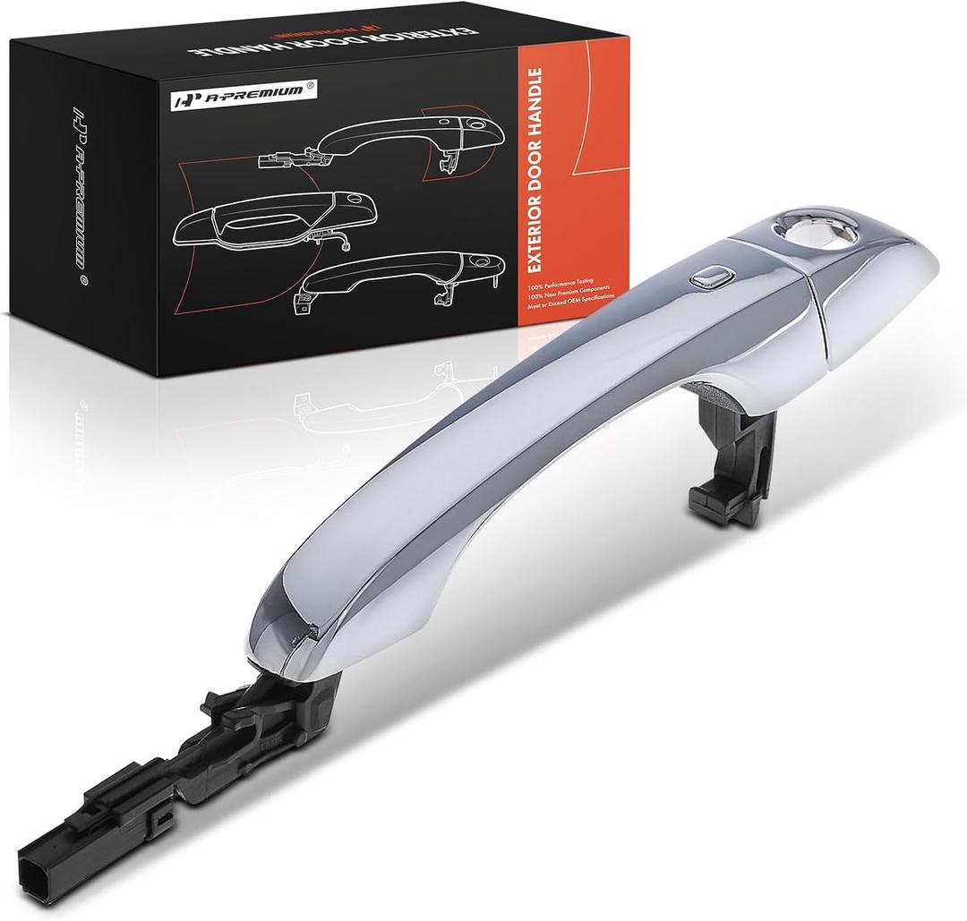 A-Premium Front Left Driver Side Exterior Door Handle with Keyless Entry - Compatible with Dodge Journey 2011-2019 & Chrysler 300 2011-2022, Chrome, Replace# 4589855AF