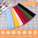 2 x Headbands for Women, Stretchy Non Slip Soft Cotton Cloth Hair Bands for Sports, Workout, Yoga and Running, 7pcs (Black, military green, burgundy, bright red, orange, flesh)