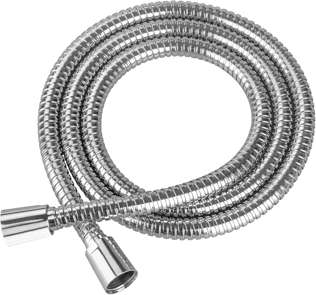 Metal Shower Hose Replacement, 59" Extra Long for Handheld Shower Heads, Leakproof Stainless Steel Showerhead Hose, Chrome Metal Shower Hose Replacement, 59" Extra Long for Handheld Shower Heads, Leakproof Stainless Steel Showerhead Hose, Chrome