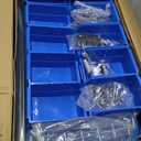 Ultrawall Pegboard Wall Organizer, Blue Metal Peg board Panels, Garage Storage System with Hooks and Storage Bins, 59pcs