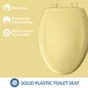 Bemis Classic Colors Slow Close Toilet Seat, Easy Clean Hinges and Durable Plastic Seat, Made in USA, Elongated, Yellow