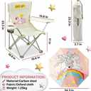 2 Pack Kids Camping Chair - Kids Beach Chair with Umbrella - Foldable Storage Cup Holder Durable, wear-Resistant, Non-Slip, Lightweight Design for Beach, Patio, Outdoors, Lawn (Pink+Pink)