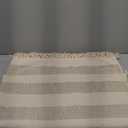 DII Rustic Farmhouse Cotton Cabana Striped Blanket Throw with Fringe, 50 x 60 - Cabana Striped Stone