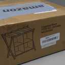 aboxoo 2 Pack Luggage Rack with storage, Guest Room Folding Suitcase Stands, Holds up to 120 lb, Space Saving Suitcase Holders for guest room, Bedroom Hotel, Black