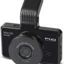 Minolta 1080p Dash Cam with G-Sensor - 3.0" LCD, 120 Wide-Angle Lens, Loop Recording, Parking Monitor, Emergency Lock, USB Power, Windshield Mount, 16GB Card Included, Compact (Black)