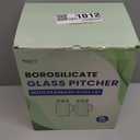 Netany 2 Pack 2 Liters/68 oz Square Glass Pitcher with Lid and Handle for Fridge, Iced Tea and Coffee Carafe Beverage Serveware, Heat Resistant Borosilicate Water Jug for Hot/Cold Drinks and Milk