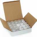 Vivaplex, 50, Clear, Empty, 5 Gram Plastic Pot Jars, Cosmetic Containers.