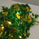 66 Ft St.Patrick's Day Tinsel Garland 2Pcs Green with Shamrock Saint Patricks Day Decorations for Saint Patrick's Day Party Decor Shiny Hanging Clover Green Tinsel Garland