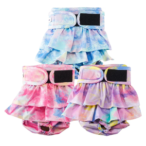 Reusable Dog Diapers Female Washable, Premium Doggie Diaper for Dogs, Pack of 3, Highly Absorbent Small Dog Diaper for Heat, Incontinence and Puppy Training(S)