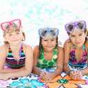 ACQCES Kids Swim Goggles Snorkel Diving Mask for Boys Girls Ages 5-15, Two-Color Anti-Fog Swimming Goggles with Nose Cover