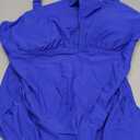 Daci Womens Front Cross Plus Size One Piece Swimsuits Tummy Control Keyhole Bathing Suits Swimwear 18W